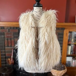 Shaggy Faux Fur Vest XS